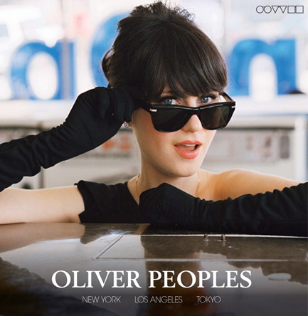 Woman wearing Oliver Peoples glasses
